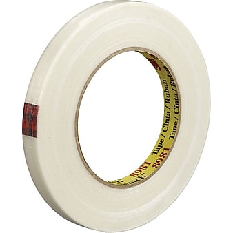Scotch® Filament Tape, 3" Core, Clear, 1" x 60 Yards