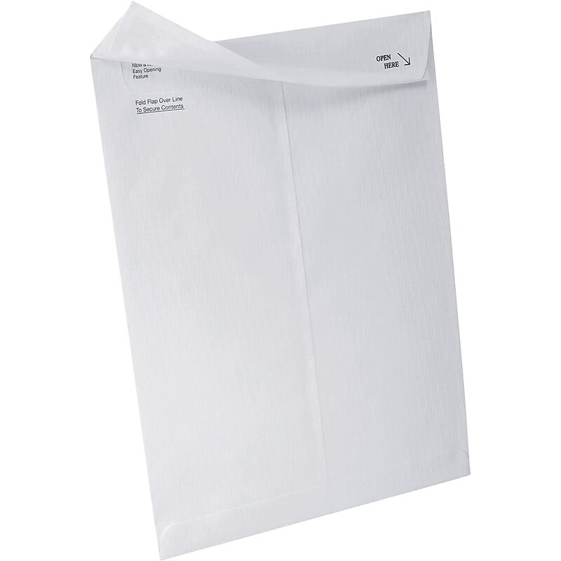 Quality Park Ship-Lite Tyvek Open End Catalog Envelope, 10" x 13", White, 100/Box (QUAS3620) image 1
