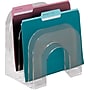 Rubbermaid Optimizers™ Jumbo Incline Sorter, 6 Compartments, Clear, 7 3/8"H x 9 3/8"W x 10 1/2"D~#|#~s0301938_sc7