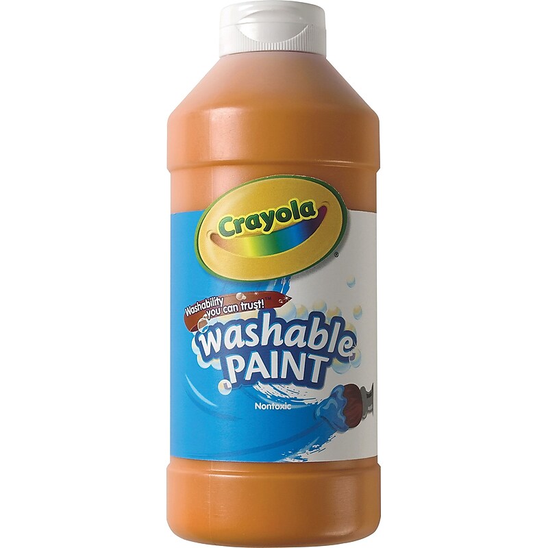 Crayola Washable Paints, Orange, 16 oz. (54-2016-036) image 1
