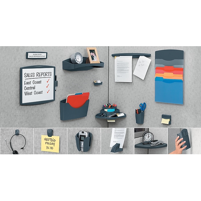 Fellowes 1031001 Classeur Pick-Up Box Gris Anthracite - Boîte Porte-Documents Avec Poignée, Dos 12 Cm, Format 35x25 Cm
