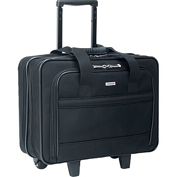 Solo New York Wheeled Laptop Computer Case, Ballistic Nylon, Black, 15"H x 16 1/2"W x 7 1/2"D