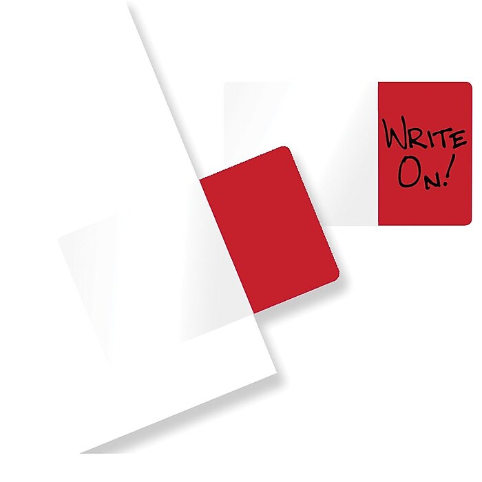 Redi-Tag® Easy-To-Read Self-Stick Index Tabs, Red, 50 Tabs