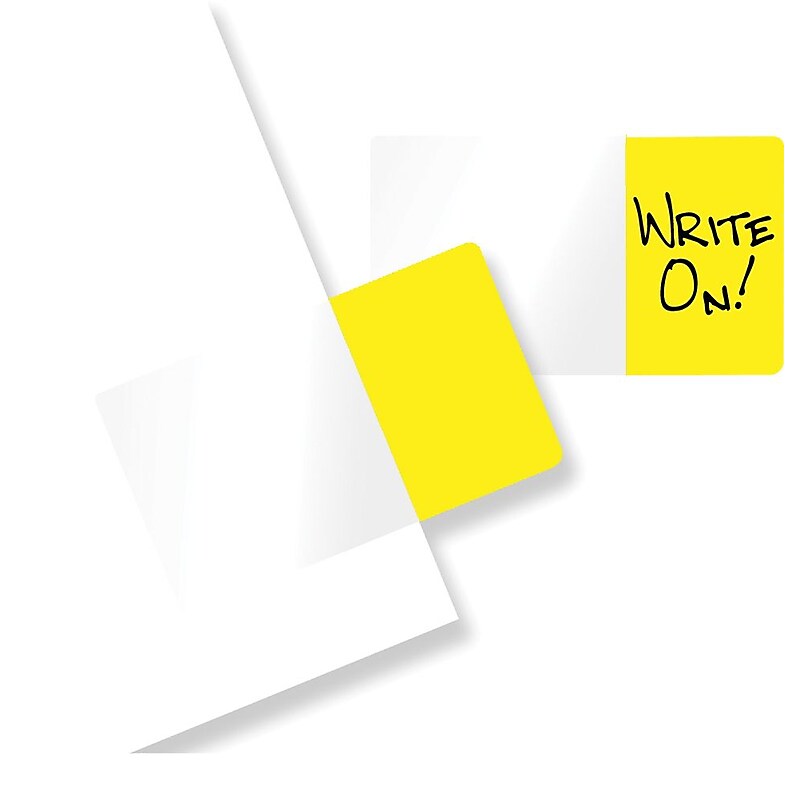 Redi-Tag Easy-To-Read Self-Stick Index Tabs, 1" Wide Yellow, 50 Tabs/Pack (76805) image 1
