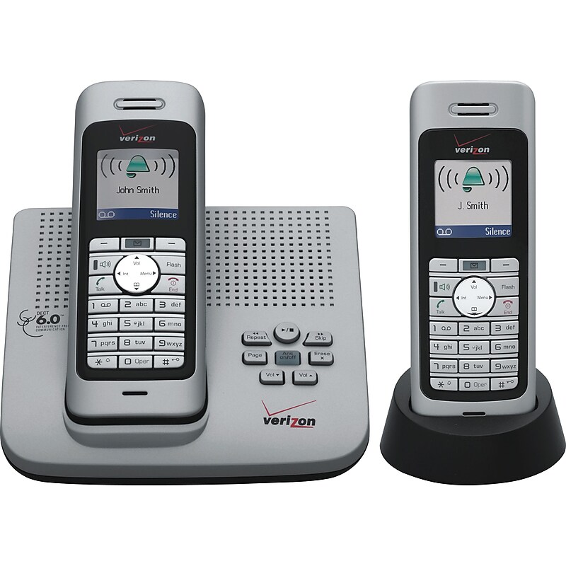 Verizon 300AM-2 DECT 6.0 Cordless Phone with Room Monitoring and Answering Machine image 1