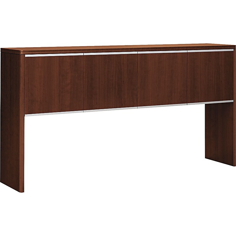 Attune Series Stack-on with Storage Cabinet, Frosted Glass Doors, Shaker Cherry image 1