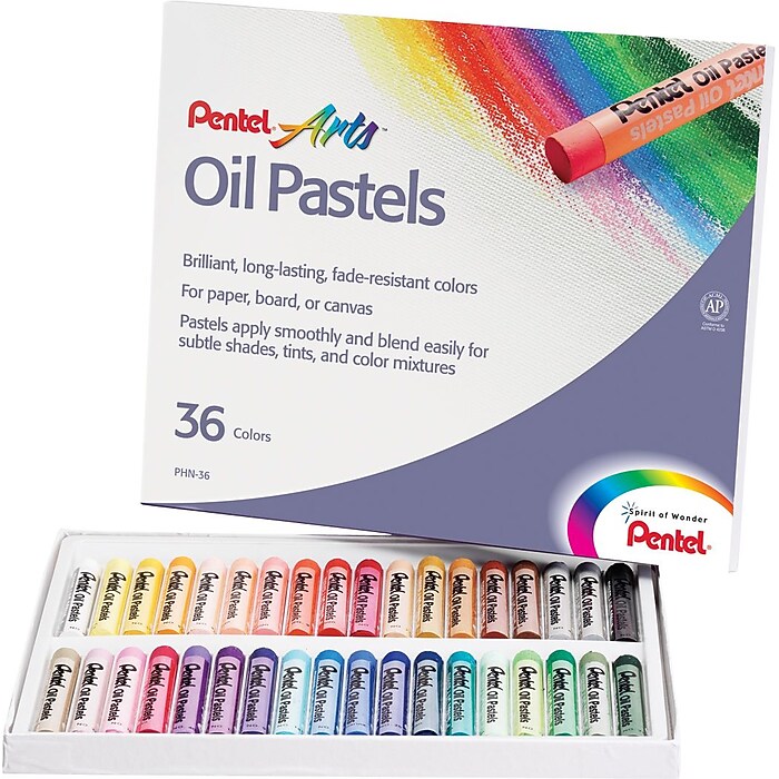 Pentel® Oil Pastel Set With Carrying Case, Assorted, 36/Set | Staples