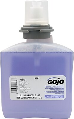 GOJO® TFX Luxury Foam Soap, Refill, 1,200 ml., 2/Case | Staples