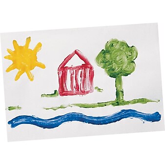 Prang Fingerpaint Paper, White,  16" x 22", 100 Sheets