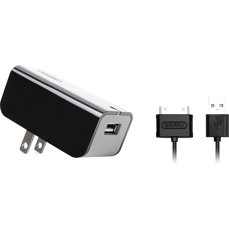 Griffin PowerBlock AC Charger for iPod and iPhone, Black image 1