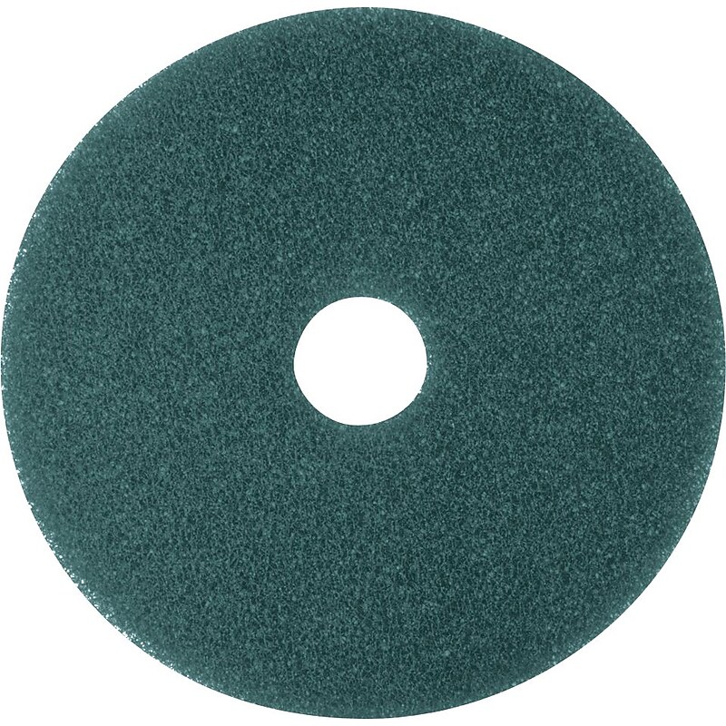 3M Low-Speed Floor Pad, Cleaning Pad 5300, Blue, 14", 5/Ct image 1