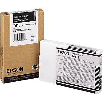 Epson T613 Black Matte Standard Yield Ink Cartridge