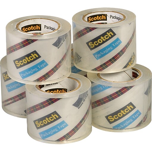 Scotch Sure Start Shipping Packing Tape, 1.88" x 900", Clear, 6/Pack