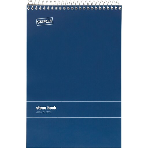 Staples® Green Paper Steno Pads, Gregg Ruled, 6" x 9", 12/pack Staples