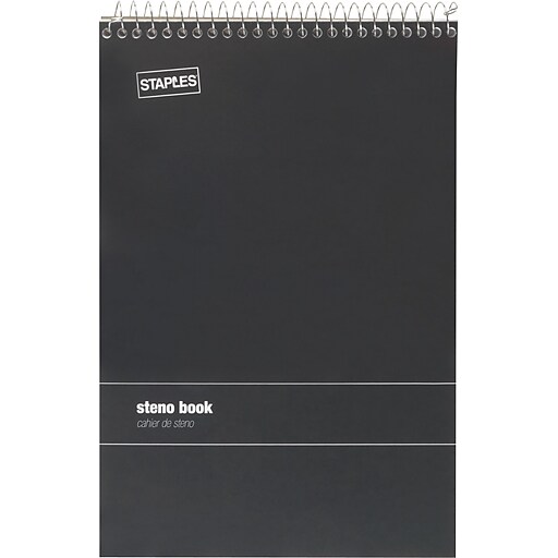 Staples® Green Paper Steno Pads, Gregg Ruled, 6" x 9", 12/pack Staples