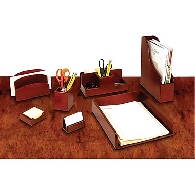 Staples® Wood Desk Accessories with Mahogany Finish | Staples®