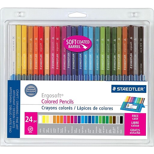 Staedtler® Ergosoft® Pencils, Assorted Colors, 24/Set at Staples