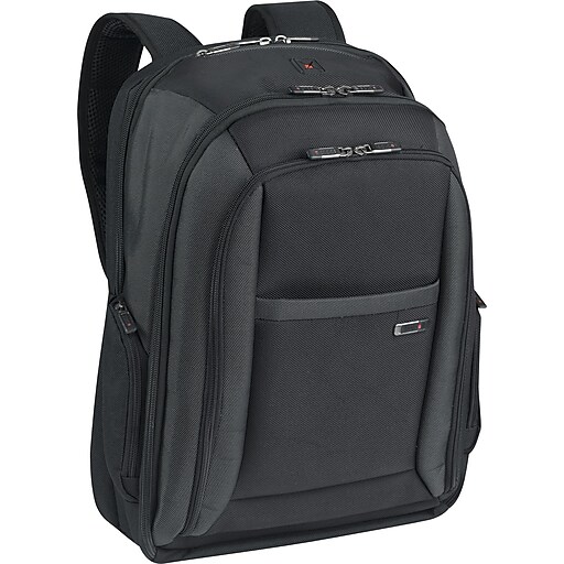 Solo Pro CheckFast Black Fabric Laptop Backpack (CLA703-4) | Staples