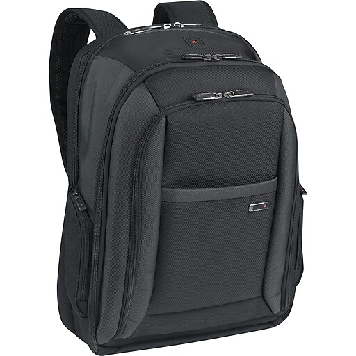 Solo Pro CheckFast Black Fabric Laptop Backpack (CLA7034) Staples