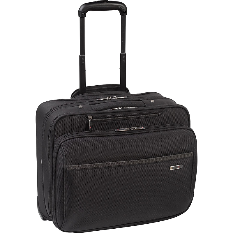 Solo New York Sterling Polyester Briefcase, Laptop Compatible, Rolling, Black (CLA902-4) image 1