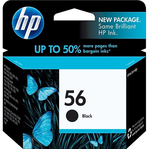 HP 56 Black Standard Yield Ink Cartridge (C6656AN140) Staples