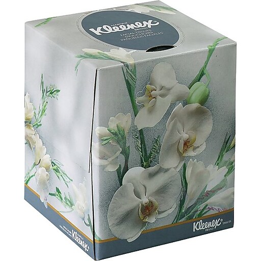 KLEENEX Boutique Tissue, Floral Box, 2Ply, White, 95 Tissues per Box, 36 Boxes/Ct at Staples