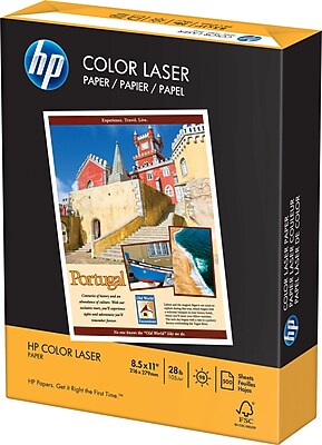 Hp Color Laser Paper Letter Size 98 110 Us Euro Brightness 28 Lb 8 1 2 H X 11 W 500 Sheets Rm Staples