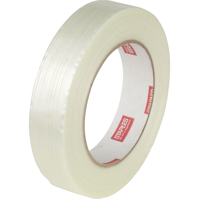 Staples® 4 mil. Filament Tape, 0.9" x 60 yards, 3" Core, 12/Pack (52946) image 1