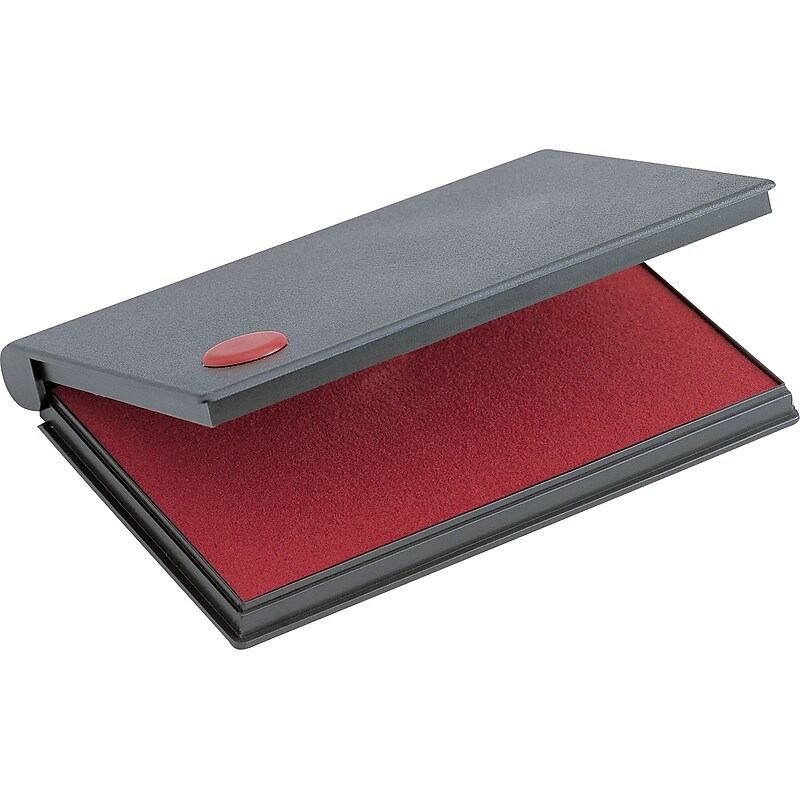 2000 Plus Felt Stamp Pads, Red Ink (090411) image 1