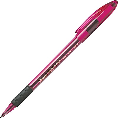 thumbnail image 2 of Pentel R.S.V.P. Stick Ballpoint Pen, Medium 1mm, Black Ink, Translucent Barrel, Dozen 2 of 13