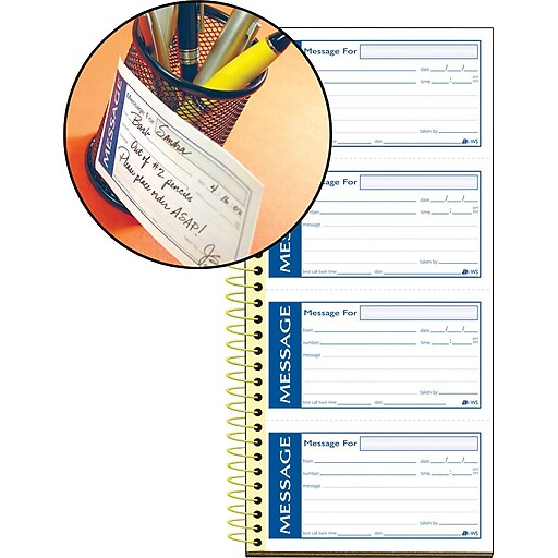 Adams® Write n' Stick® Phone Message Book Staples