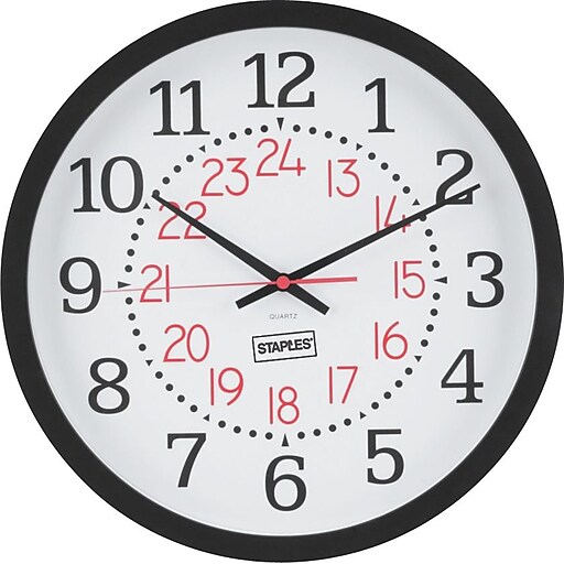 Staples Round Wall 14" Clock (18379) Staples