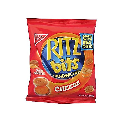 Nabisco RitzBits Crackers, Cheese, 1.5 oz., 60/Carton (NFG06834) Staples