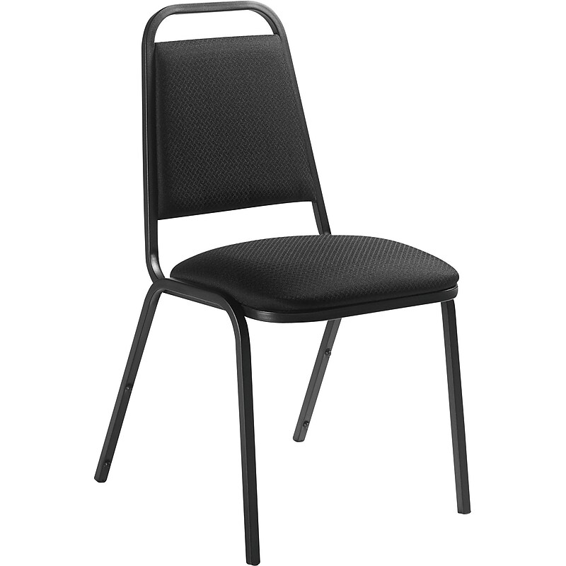 Offices To Go Fabric Upholstery Stacking Chair, Black, 2/Carton (OTG11934QL10) image 1