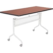Impromptu® Mobile Training Table, Rectangle Top - 72 x 24" Cherry