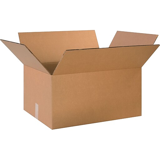 24 (L) x 18 (W) x 12 (H)" Shipping Boxes, 48 ECT Double Wall, Brown, 10