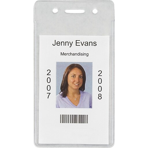 Staples 37868CC ID Badge Holders, Vertical, 50/Pack Staples