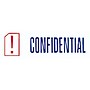 Accu-Stamp2 Two-Color Pre-Inked Shutter Message Stamp, CONFIDENTIAL, Blue/Red Ink (035536)~#|#~s0344504_sc7