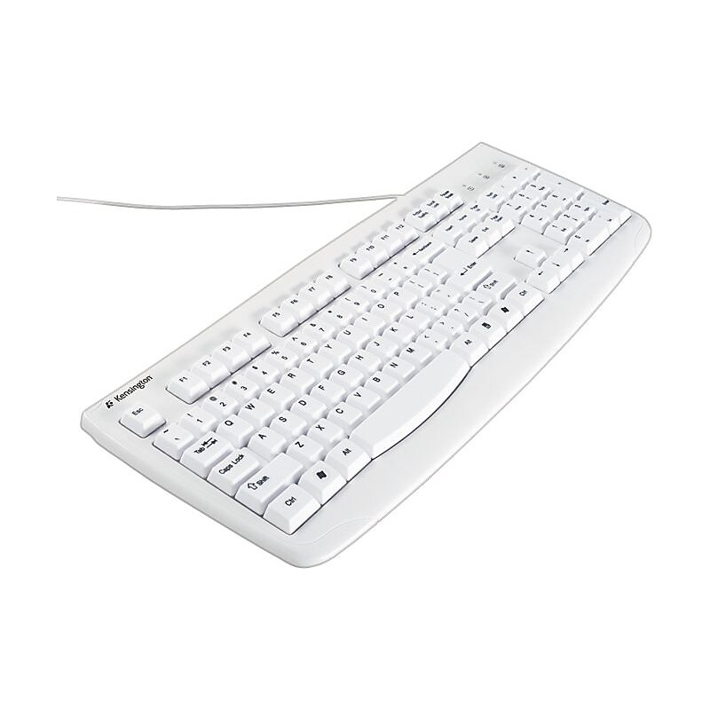 Kensington Washable Keyboard, Wired, White  (K64406US) image 1