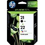 HP 21/22 Black/Tri-Color Standard Yield Ink Cartridge, 2/Pack (C9509FN#140)~#|#~s0344715_sc7