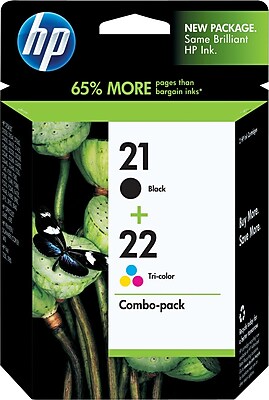 HP 21/22 Black/Tri-Color Standard Yield Ink Cartridge, 2/Pack (C9509FN#140) Sansujyuku sansujyuku.com