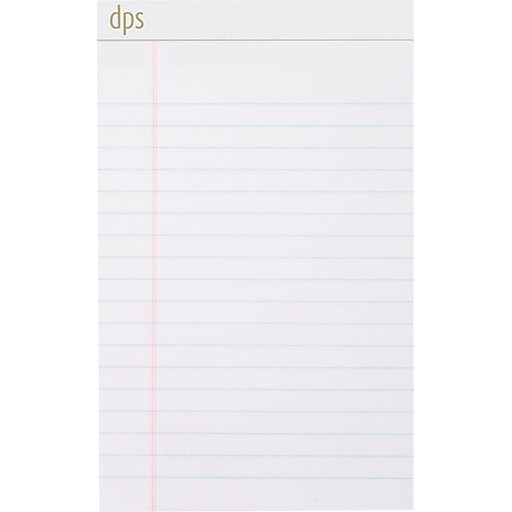 Diversity Product Solutions by Staples® Writing Pad, 5" x 8", White, 12/pack, Narrow Rule Staples
