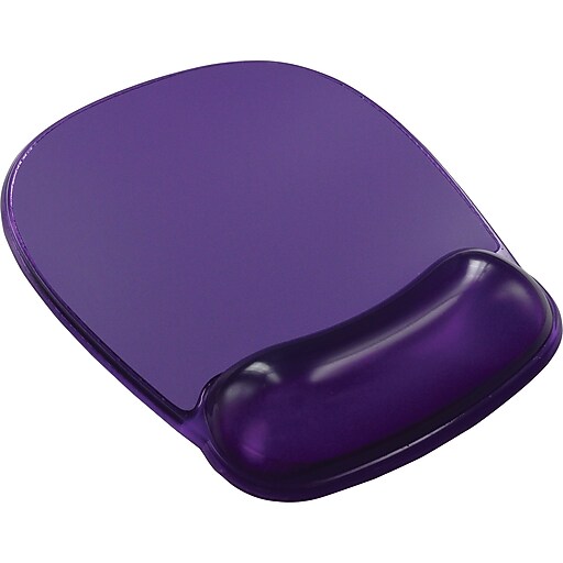 Staples® Mouse Pad with Wrist Rest, Purple Crystal Staples