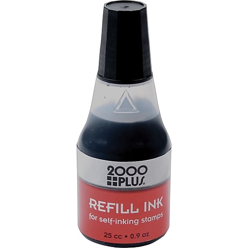 2000 Plus Ink Refills for Self-Inking Stamp Pads, Black, 24/Carton