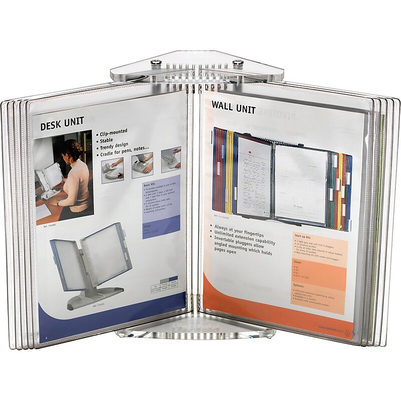Tarifold® Letter Crystal Desk Reference System With 10 Pockets, Clear image 1