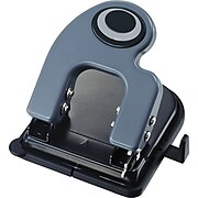 Officemate Contemporary 2-Hole Eco-Punch, 25 Sheet Capacity, Recycled, Black/Gray/Green