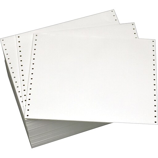 Staples Computer Paper, 14 7/8" x 11", Blank White, NonPerforated