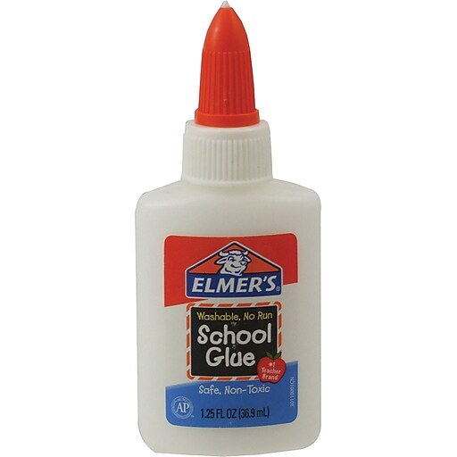 Elmers School Glue Washable No Run 4 Oz Bottles Dries Clear Lot of 22