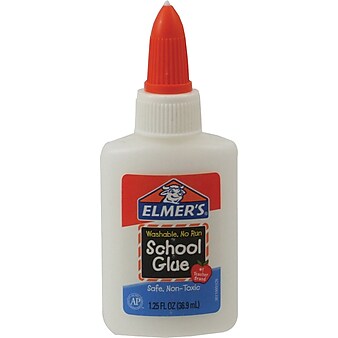 Elmer's WashableRemovable School Glue, 1.25 oz., Tan (E301)