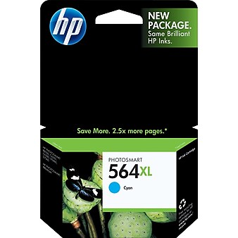 HP 564XL Cyan High Yield Ink Cartridge (CB323WN#140)
